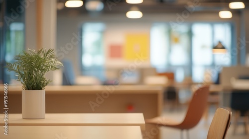 Beautiful blurred background of a light modern office interior