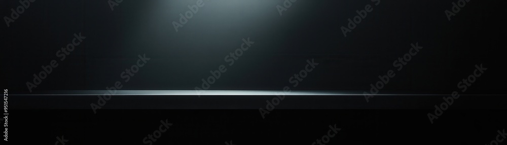 A minimalistic scene featuring a dark background and a soft spotlight illuminating a sleek, empty surface. A minimalistic scene featuring a dark background and a soft spotlight illuminating a sleek, empty surface.