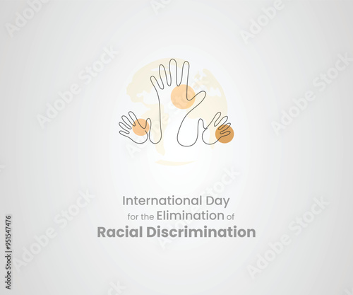 international Day for the elimination of racial discrimination vector background