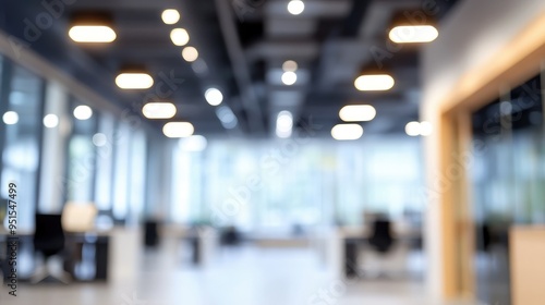 Beautiful blurred background of a light modern office interior