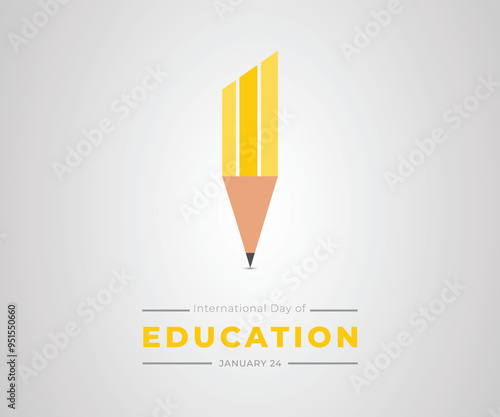 Success through knowledge, International day of Education, Educational success concept vector illustration for corporate, school, and library. Creative poster, banner, backdrop.