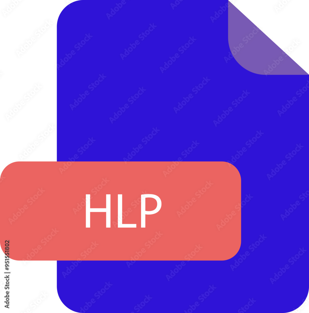HLP file extension icon rounded corners and deep color HLP file extension icon rounded corners and deep color
