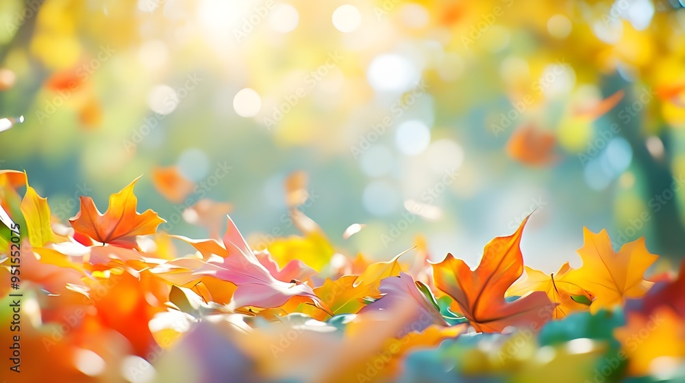 Autumn Leaves Bokeh Background Autumn Leaves Bokeh Background
