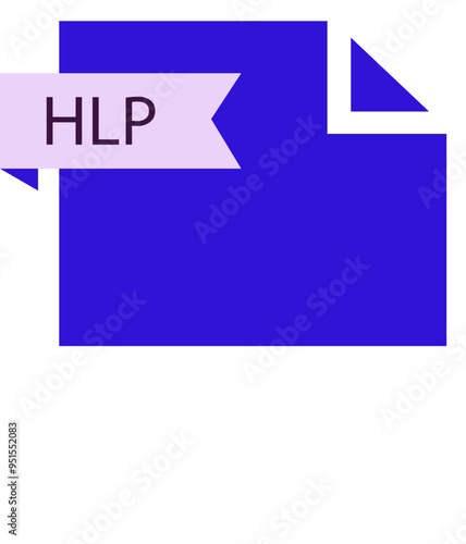 HLP File format icon roe color fill