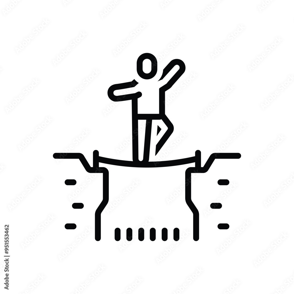 Black line icon for courage Black line icon for courage