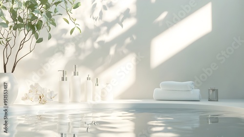 Graceful Promotional Banner for Exclusive Anti Aging Therapies Spa Like Ambiance Exuding Tranquility
