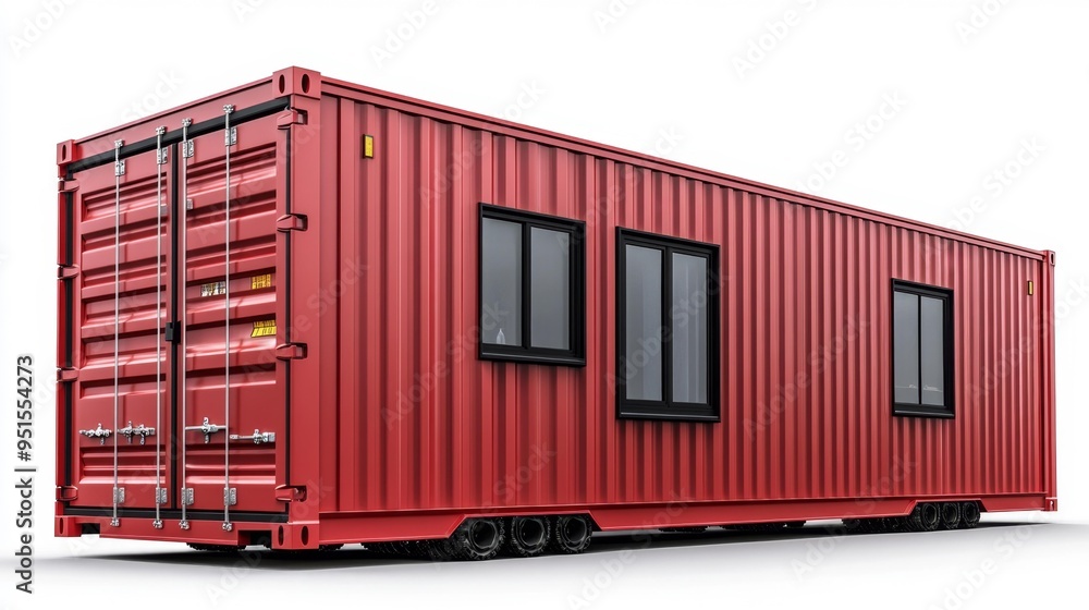 Mobile Container House with Wheels Generative AI Mobile Container House with Wheels Generative AI