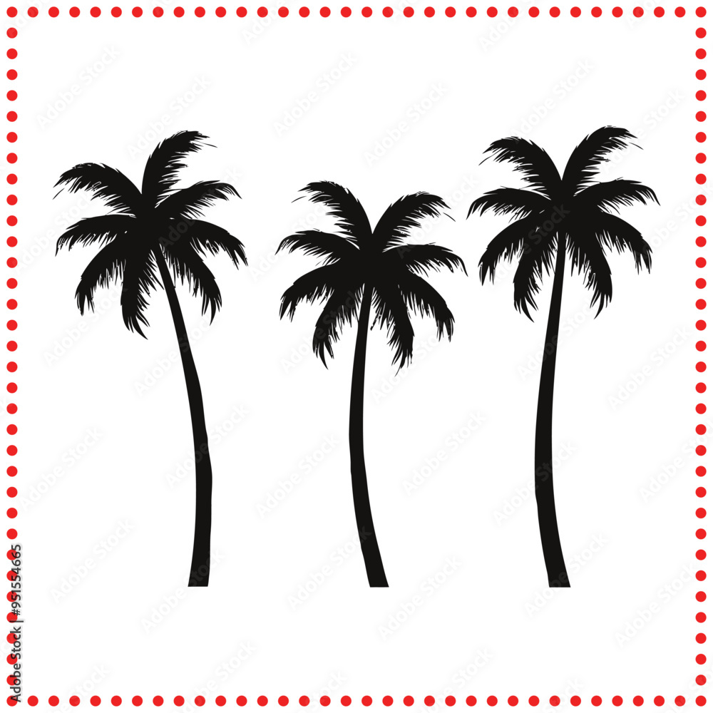 Bold Palm Tree Silhouette Vector Ideal for Resort Branding, Tropical Logos, and Coastal Themed Products Bold Palm Tree Silhouette Vector Ideal for Resort Branding, Tropical Logos, and Coastal Themed Products