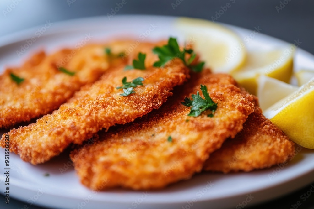 Crispy Fried Fish with Lemon Wedges Crispy Fried Fish with Lemon Wedges