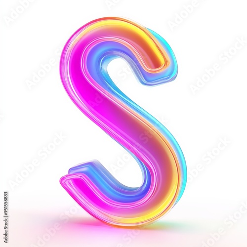 Colorful 3D Letter S.