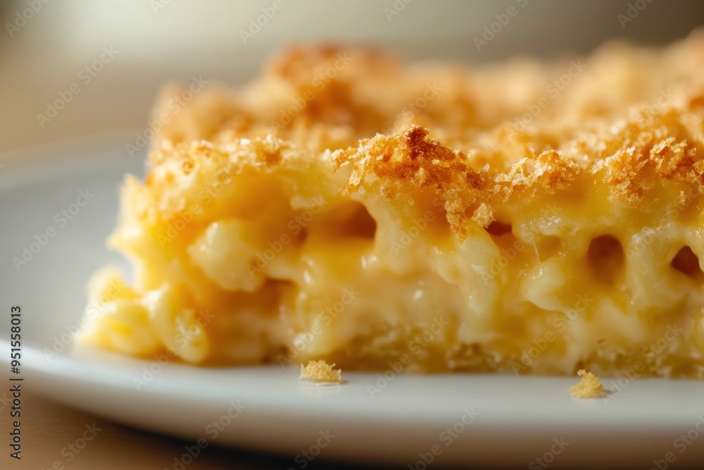 Close Up of Mac and Cheese with a Crispy Crust Close Up of Mac and Cheese with a Crispy Crust