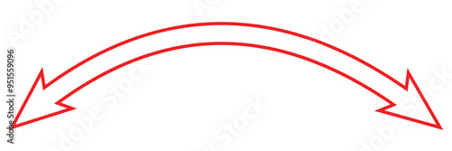 long arrow icon. Arrow pointing . long Arrow vector . arrow or web design on white background .