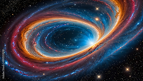 Abstraktion Schöne Galaxie 16x9. Hintergrund für das Design 3. photo