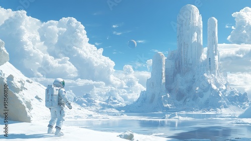  A Journey to Icy Extraterrestrial Landscapes on a Distant Planet photo