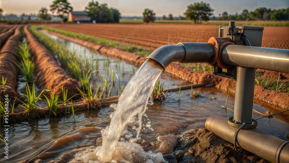 irrigation of rice fields using pump wells irrigation of rice fields using pump wells