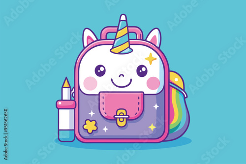 Best  cute Unicron back to school Art Illustrations vector .eps photo