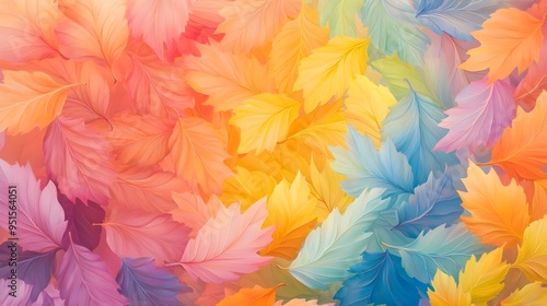 Fototapeta Naklejka Na Ścianę i Meble -  Colorful Autumn Leaves Background Texture