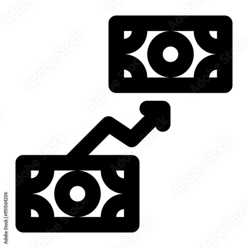 roi, return on investments, return, investment, accounting outline icon