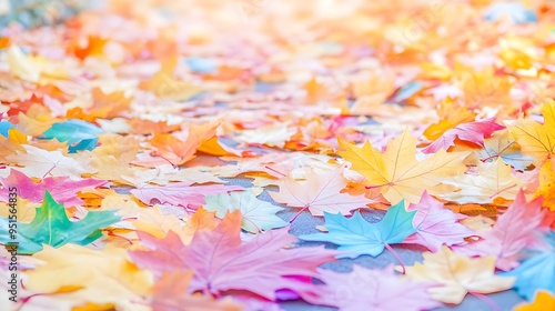 Colorful Autumn Leaves Fall Background