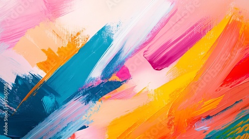 Bright hues and bold brushstrokes create a colorful abstract background, showcasing an artistic and expressive style