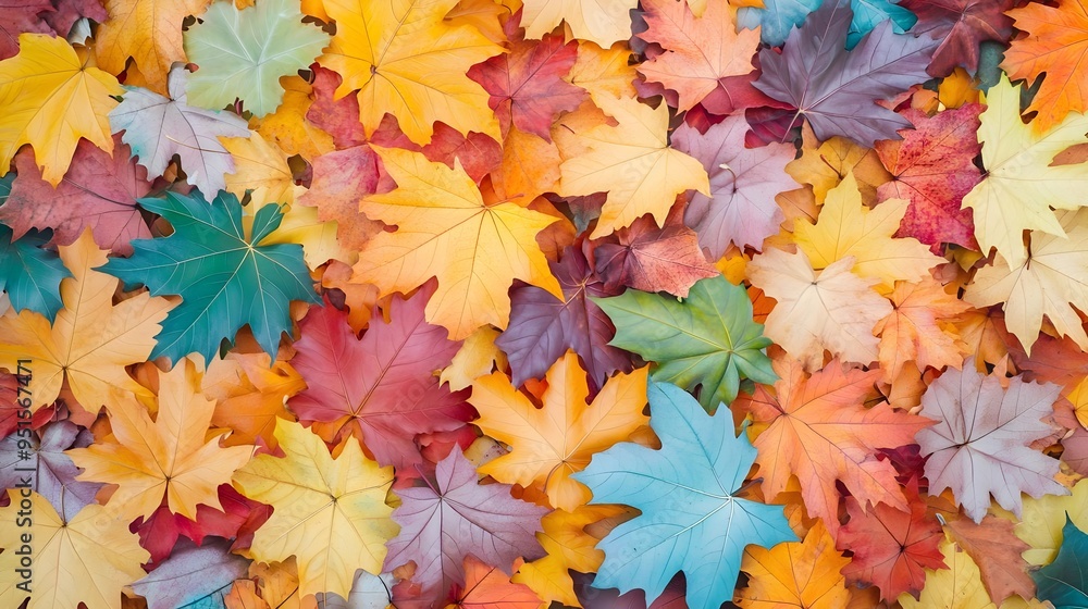 Colorful Autumn Leaves Texture Background Colorful Autumn Leaves Texture Background