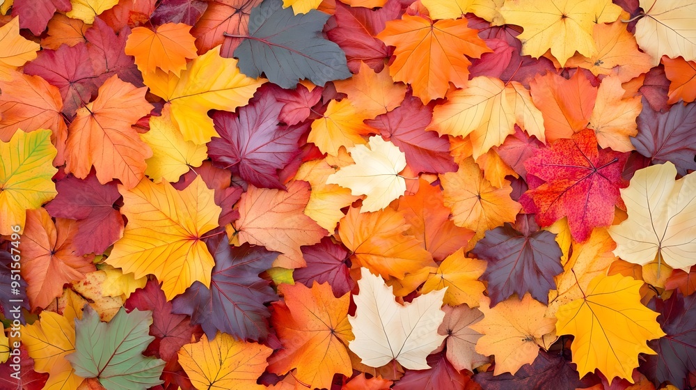Colorful Autumn Leaves Texture Background Colorful Autumn Leaves Texture Background