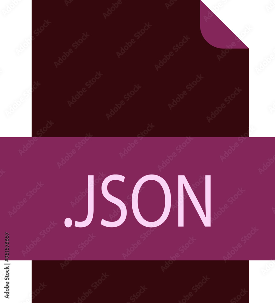 JSON File icon fill crisp corners with doted lines JSON File icon fill crisp corners with doted lines