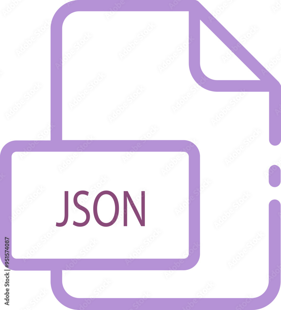 Obraz premium JSON ip file icon