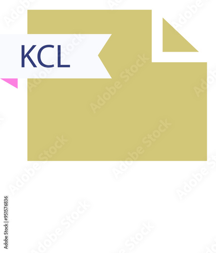 KCL File format icon roe color fill
