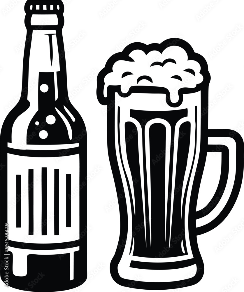beer glass bottle vector, beer glass icon symbol. beer vector illustration beer glass bottle vector, beer glass icon symbol. beer vector illustration