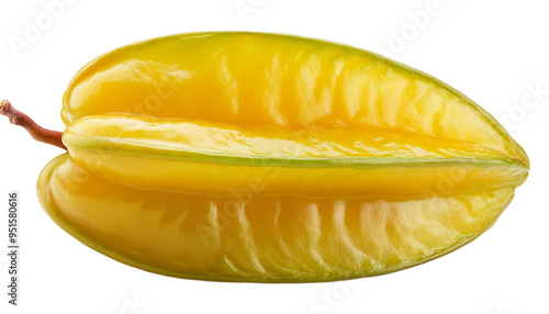 Golden Star Fruit on White