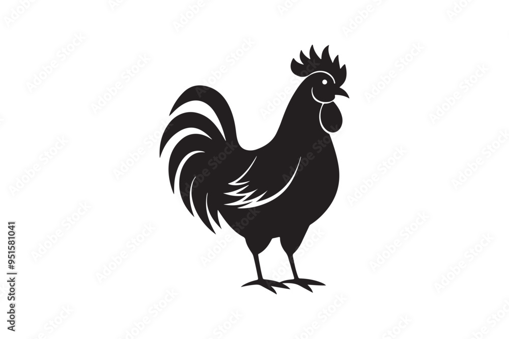 Chicken silhouette vector illustration, Chicken silhouette vector, Chicken silhouette line art Chicken silhouette vector illustration, Chicken silhouette vector, Chicken silhouette line art