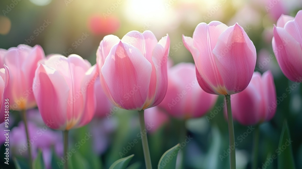 Pink Tulips in the Sunlight Pink Tulips in the Sunlight