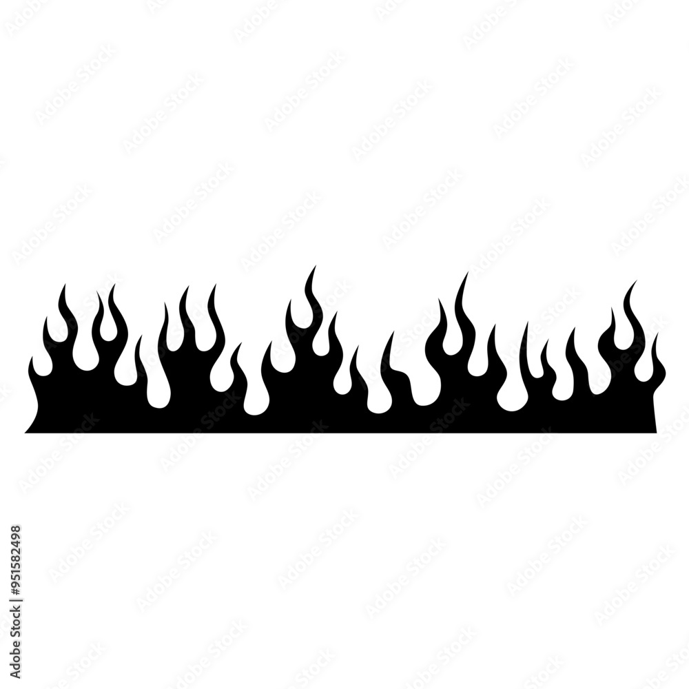 Flame tattoo tribal design sketch. Fire tattoo. Flame tattoo tribal design sketch. Fire tattoo.