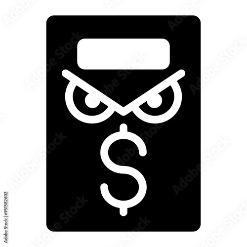 fraud, corruption, deception, cheat, accounting solid or glyph icon