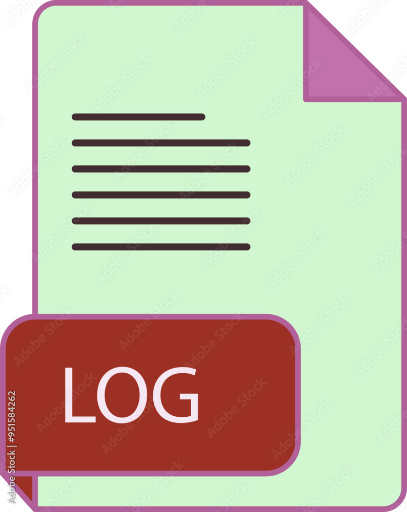 LOG file extension icon rounded lines and crisp corners LOG file extension icon rounded lines and crisp corners