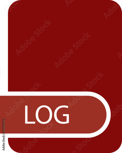Free Download LOG File format icon with contour - GFXLoad