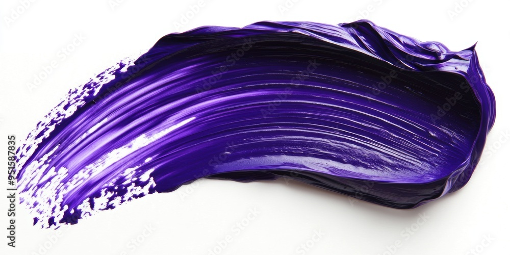 Vibrant purple paint stroke on white background Vibrant purple paint stroke on white background
