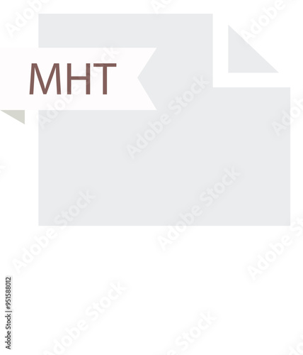 MHT File format icon roe color fill photo