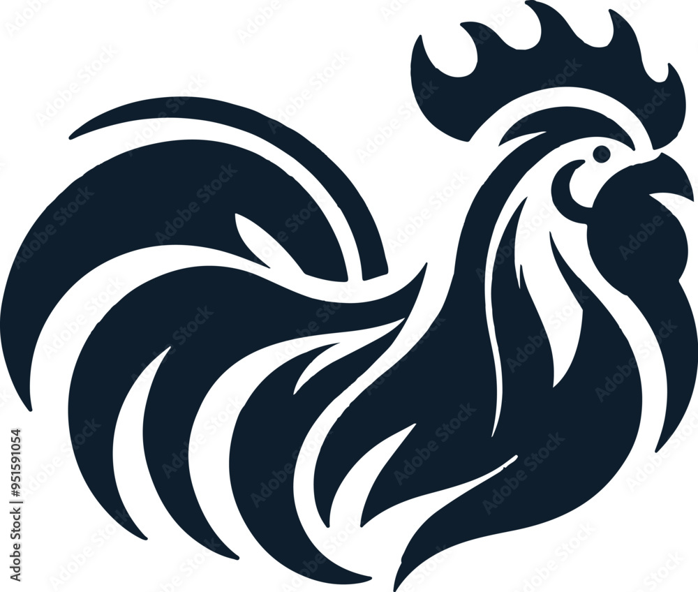 minimalism rooster mascot logo minimalism rooster mascot logo