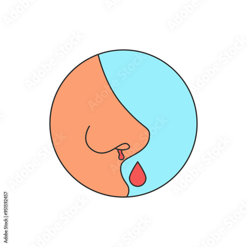 nose bleeding illustration