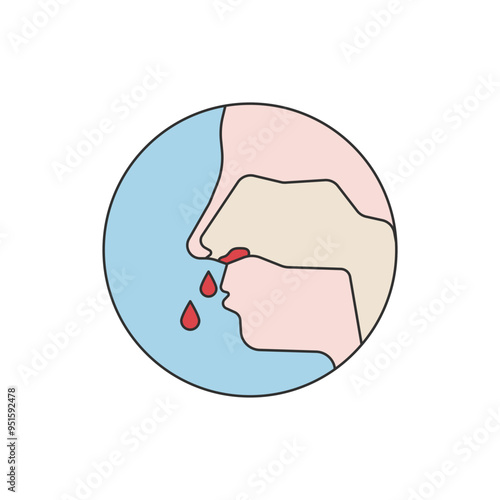 nose bleeding illustration