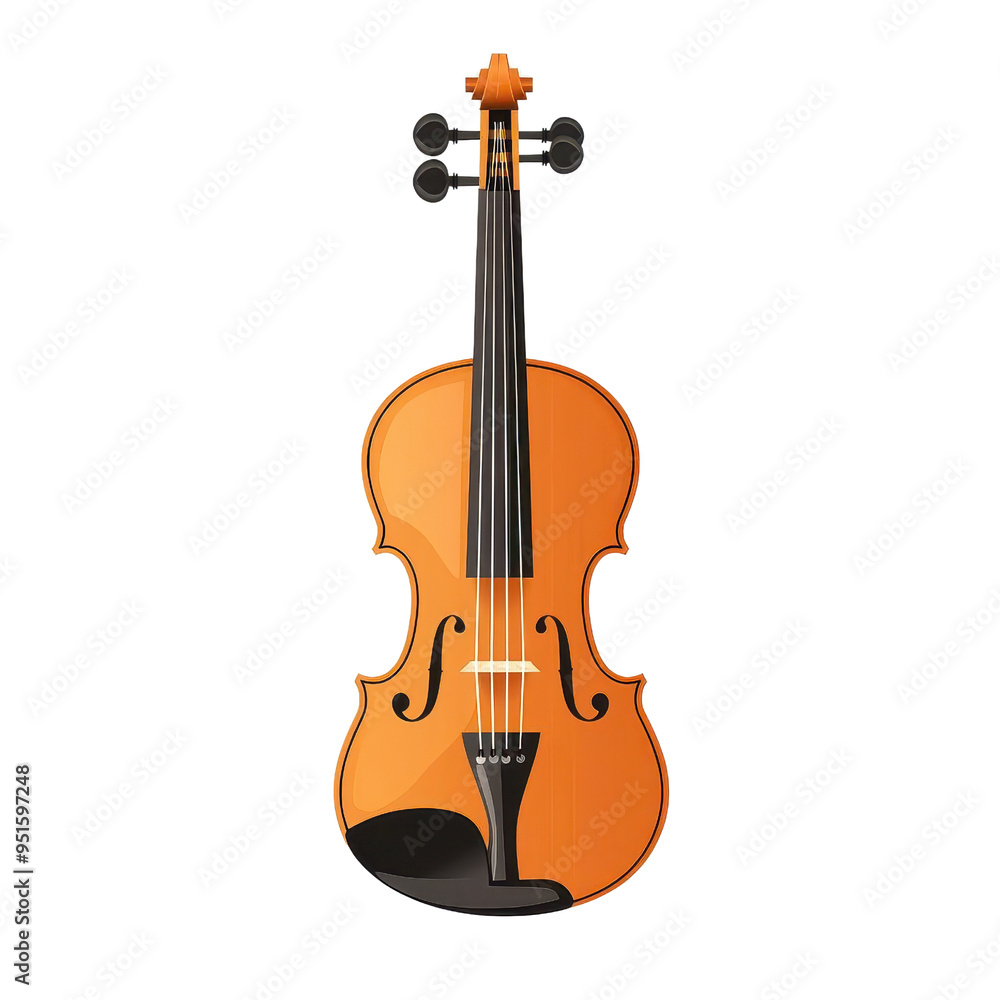 A vibrant illustration of a violin, showcasing its elegant design and rich color, perfect for music-themed projects. A vibrant illustration of a violin, showcasing its elegant design and rich color, perfect for music-themed projects.