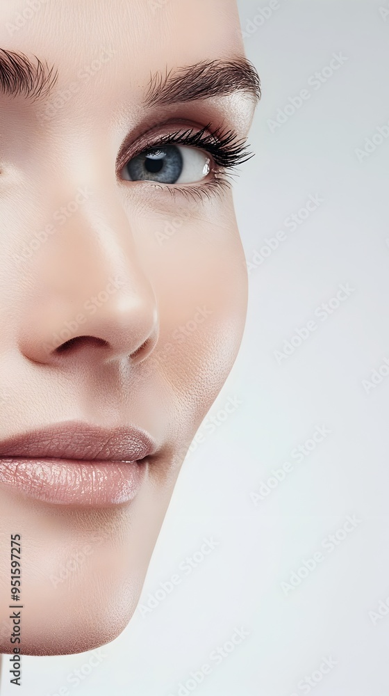 Sleek Promotional Banner for Luxury Anti Aging Cosmetic Treatments Radiating Mature Woman Vitality Sleek Promotional Banner for Luxury Anti Aging Cosmetic Treatments Radiating Mature Woman Vitality