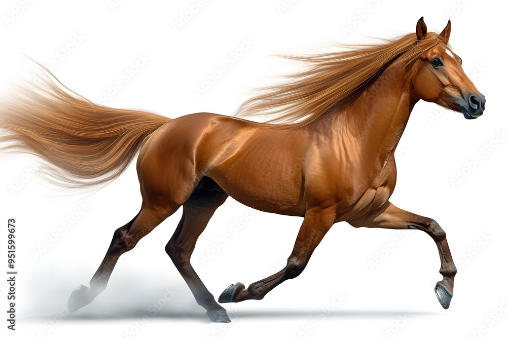 Obraz premium horse on white