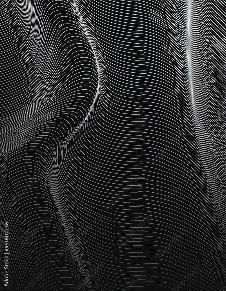 Black abstract background design. Modern wavy line pattern (guilloche curves) in monochrome colors. Premium stripe texture for banner, business background. Dark horizontal vector template Black abstract background design. Modern wavy line pattern (guilloche curves) in monochrome colors. Premium stripe texture for banner, business background. Dark horizontal vector template