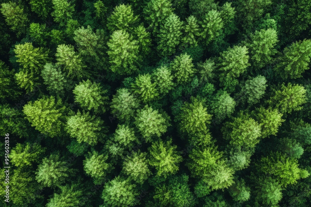 Green forest and nature, Aerial view of trees in forest in Germany with generative ai Green forest and nature, Aerial view of trees in forest in Germany with generative ai