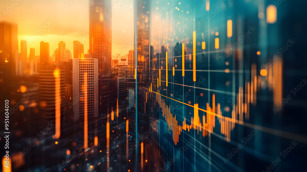 Fototapeta premium Growing cities with investment