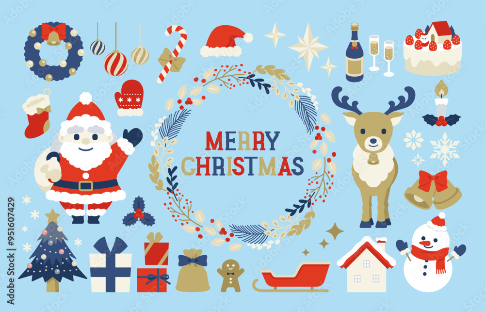 かわいいクリスマスのイラスト素材 かわいいクリスマスのイラスト素材