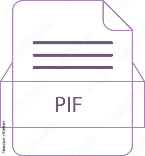 PIF File icon black outline photo